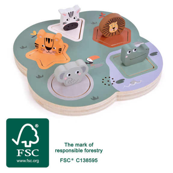 3D puzzle so zvukmi zvierat Safari small foot