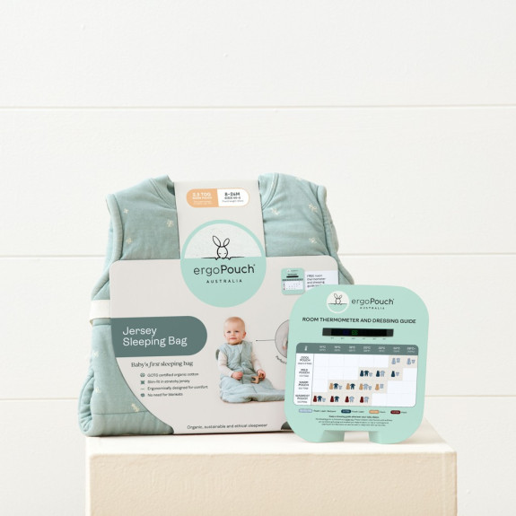 Vrece na spanie organická bavlna Jersey Oatmeal Marle 0,2 tog ErgoPouch