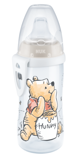 First Choice Active Cup fľaša 300 ml Medvedík Pú so silikónovým náustkom