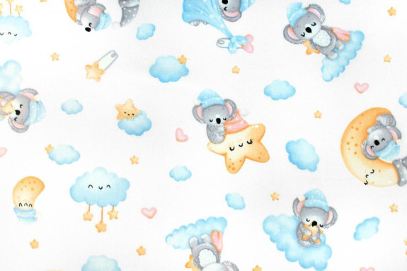 Mantinel s obliečkami Premium 3dielna sada Dreams Koala - modrá Baby Nellys