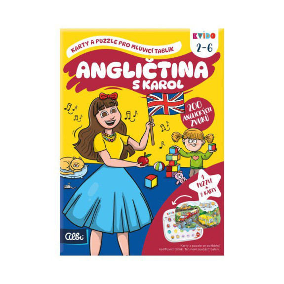 Kvído - Angličtina s Karol: Karty a puzzle pre Hovoriaci tabuľ 2 Albi