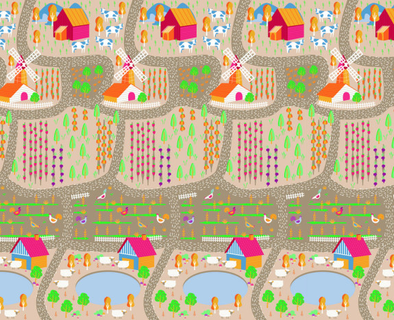 Hracia podložka PLAY MAT XXL 200x180 cm FARM-CITY Asalvo