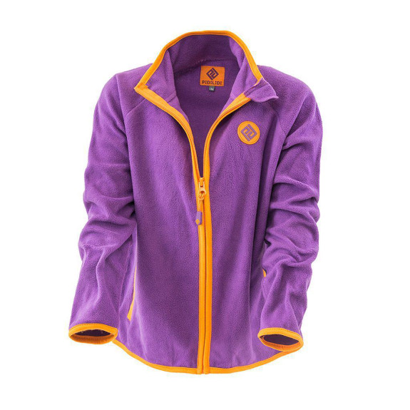 Dievčenská mikina zapínacia fleezová fialová Pidilidi