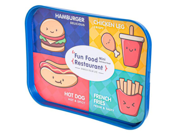 Fast food set s podnosom 26 x 19 cm 26 ks