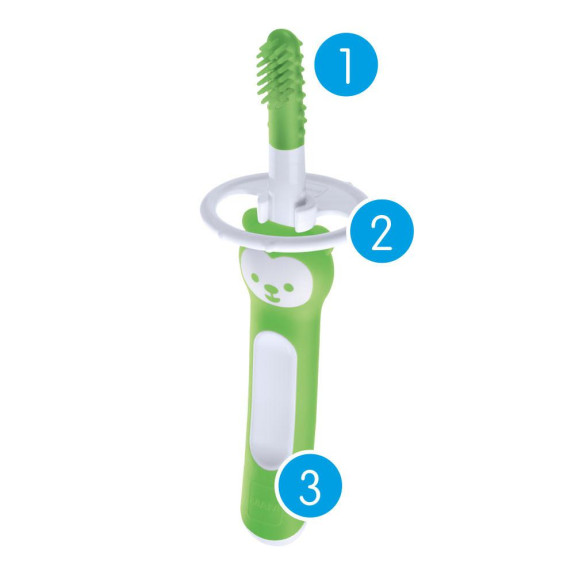 Massaging Brush detská zubná kefka s bezpečnostným krytom 3 m+ MAM