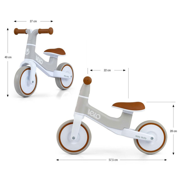 Detský balančný bicykel Milly Mally Velo