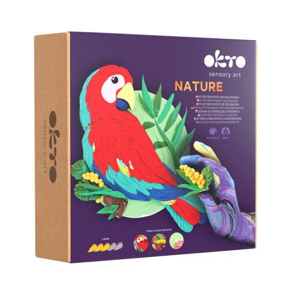 Výtvarná modelovacia sada Papagáj Ara červený Nature Okto