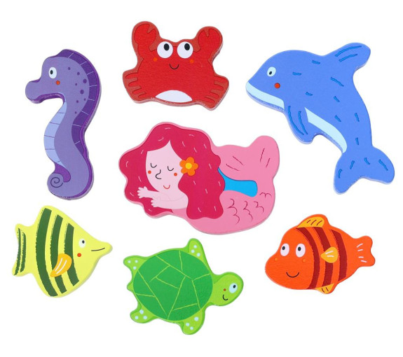 Drevené puzzle Podvodný svet prepojiteľné 2Kids Toys