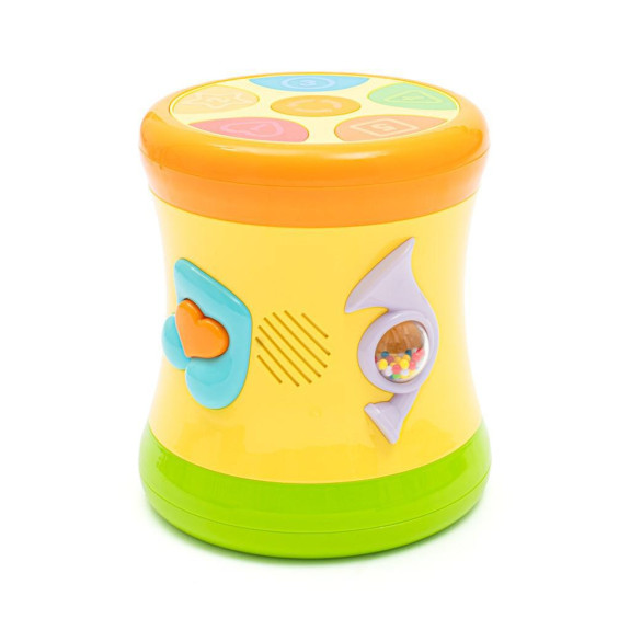 Obojstranný dynamický bubienok žltý Baby Mix