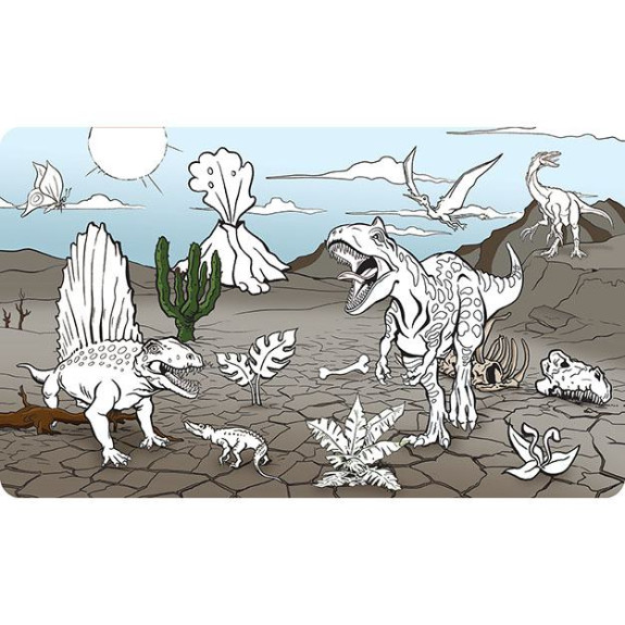 Maľuj vodou zas a znova Dinosaury