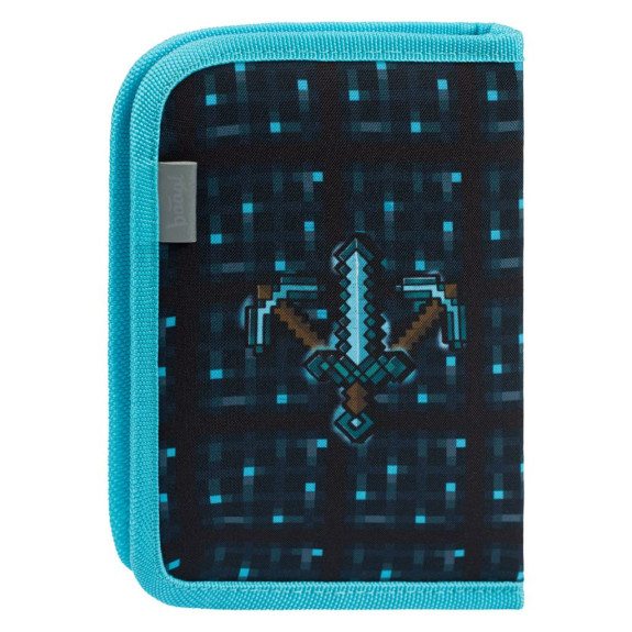 Školský peračník jednoposchodový Minecraft Blue Axe Baagl
