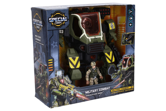 Robot bojový mecha vojenský s efektmi set 26 cm
