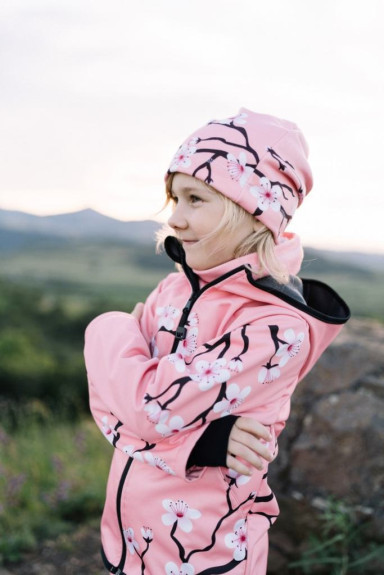 Detský fleecový nákrčník Sakura ružová Wamu