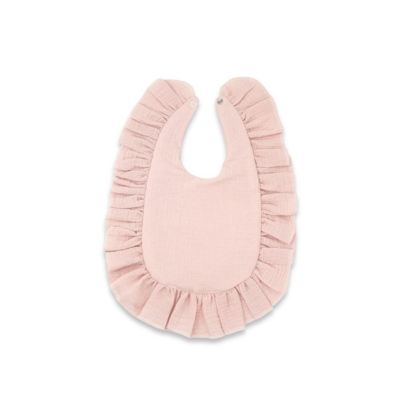 Nepremokavý mušelínový podbradník s volánikom Nature Baby Nellys