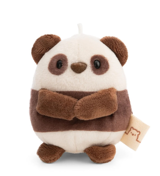 Plyšová MyMochi Panda Kono 8 cm v kostýme popcorn s čokoládou v darčekovom balení Nici