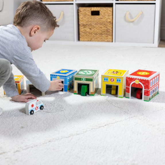 Stohovanie budov a áut Melissa & Doug