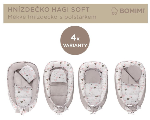 Hniezdočko Hagi s vankúšikom soft Bomimi