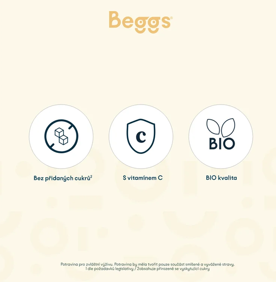 Beggs BIO Smoothie s jogurtom a tropickým ovocím (120 g) 12 ks Beggs