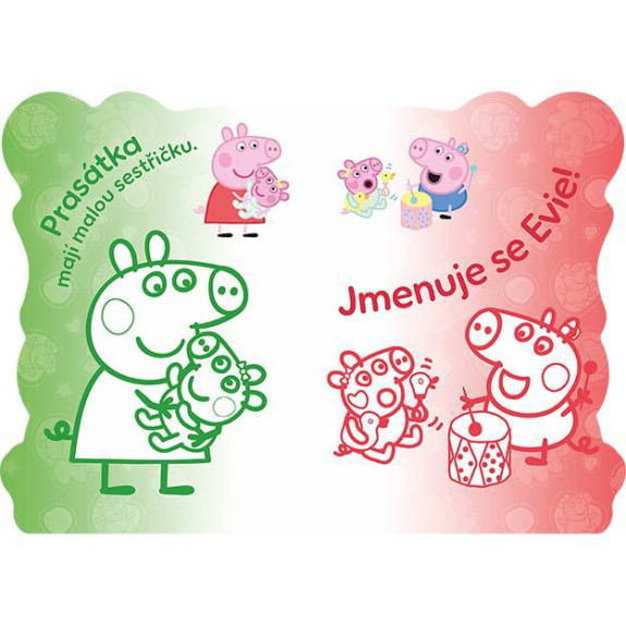 Tvarované omaľovánky Prasiatko Peppa