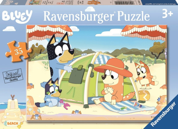Bluey na pláži 35 dielikov