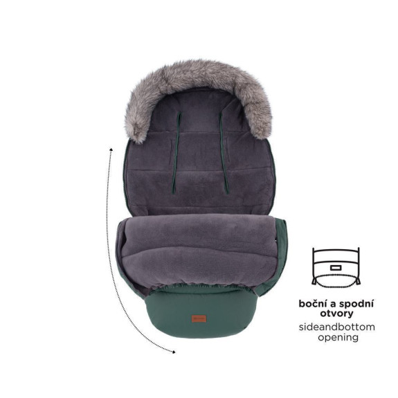 Set zimný fusak Comfy 4v1 + rukavice na kočík Petite & Mars