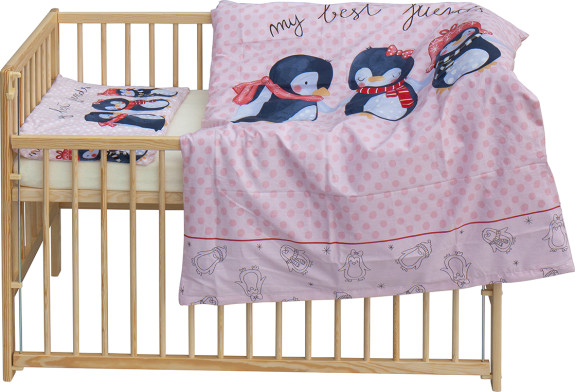 Detská postieľka s kompletnou výbavou 120 x 60 cm Scarlett Pimpi