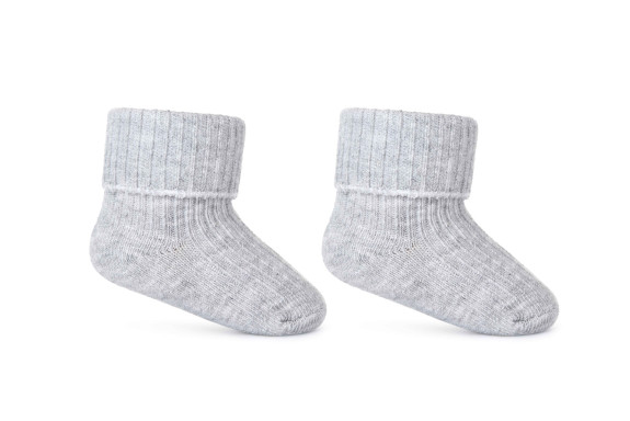 Dojčenské ponožky vyhrňovacie sv. šedé Be Snazzy