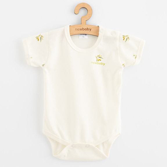 Dojčenské body s krátkym rukávom z organickej bavlny Olivy New Baby