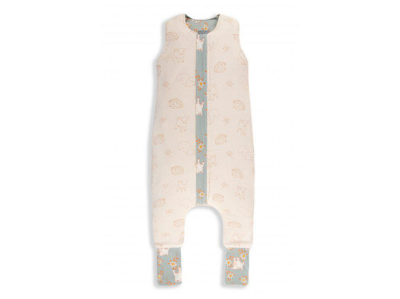 Celoročný spací vak s nohavicami Vintage Animals Sleepee Sky Blue/Cream