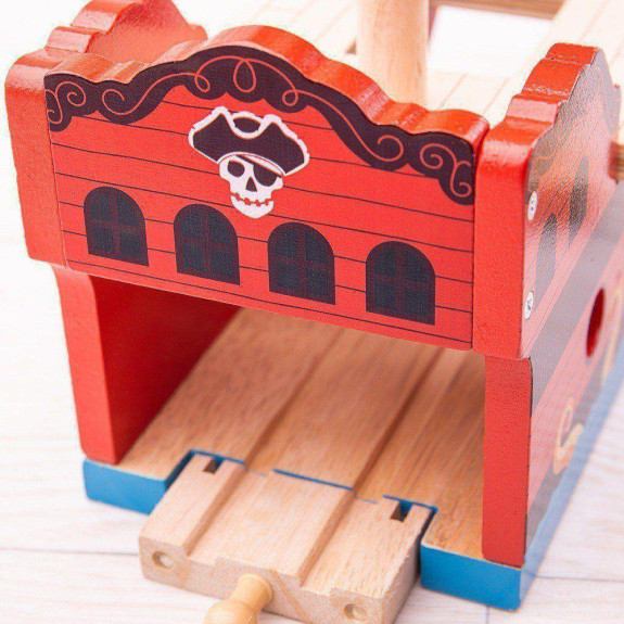 Pirátska galéra Bigjigs Rail