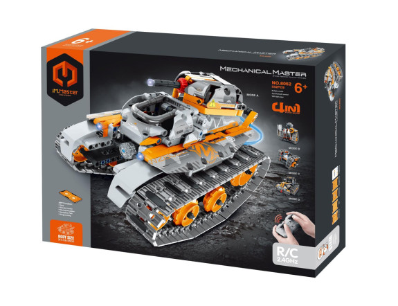 Stavebnica iM.MASTER 4v1 programovateľný tank RC plast 2,4 GHz 554 dielikov