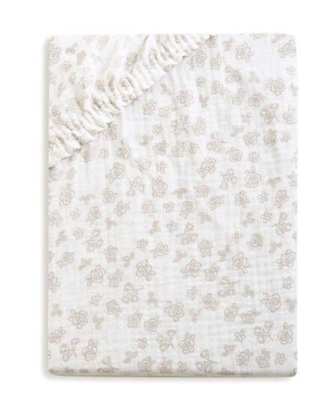 Mušelínové prestieradlo Dizajn s gumou 60 x 120 cm BabyMatex