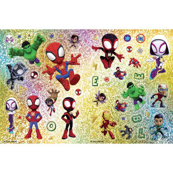 Zábava s trblietavými samolepkami Spidey