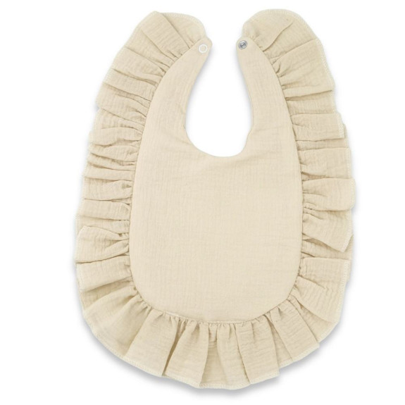 Nepremokavý mušelínový podbradník s volánikom Nature Baby Nellys