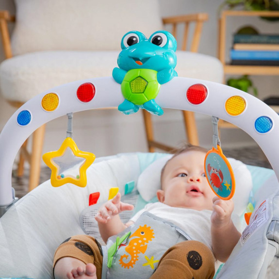 Lehátko hudobné vibračné so svetlami Kick to It Neptune do 9 kg Baby Einstein