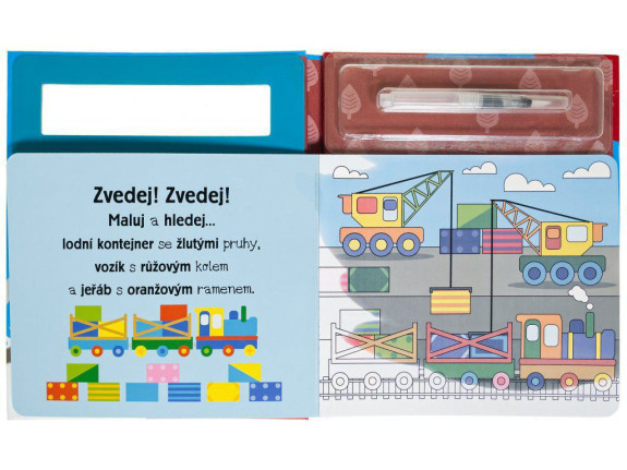 Maľovanie vodou Vlaky