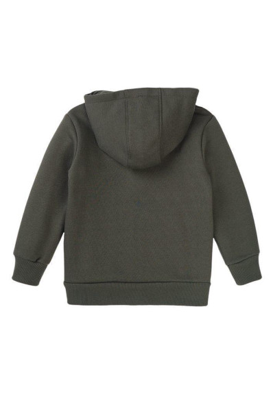 Mikina chlapčenská s kapucňou khaki Minoti
