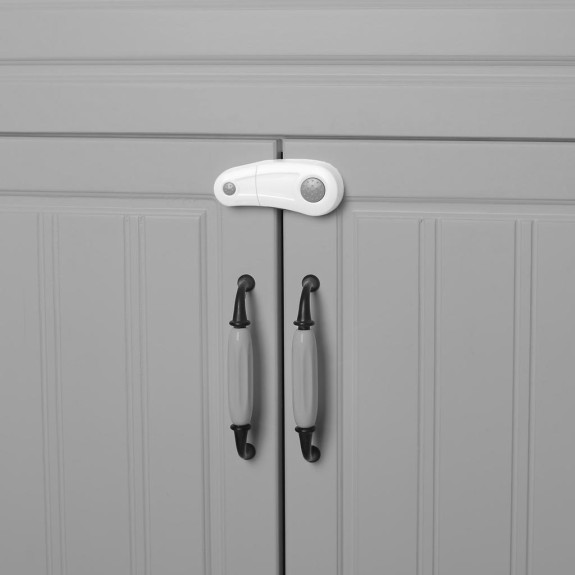 Zámok skriniek 2 ks white/grey