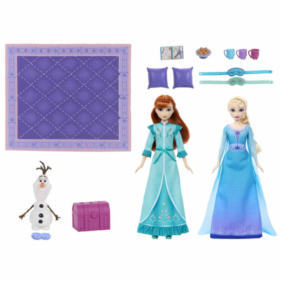 Bábiky Anna a Elsa pyžamová párty Frozen