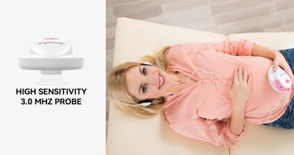 AngelSounds JPD 100S Prenatálny odposluch biela / ružová