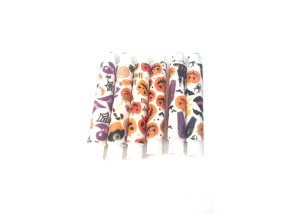 Fidget pop rúrky 6 ks so svetelným efektom Halloween