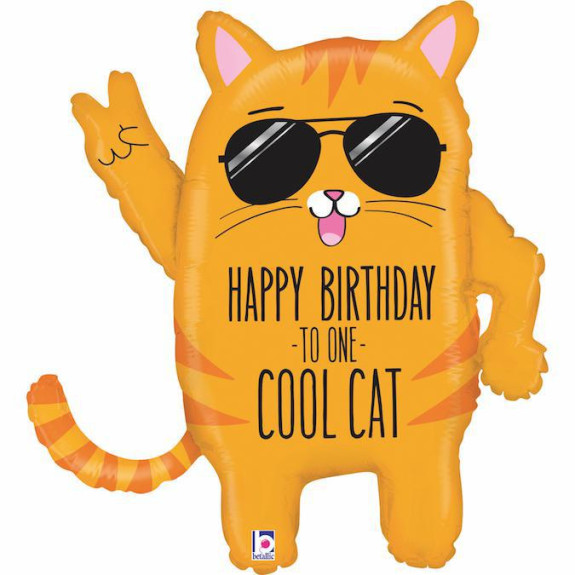 Fóliový nafukovací balónik Cool Cat 33"/84 cm
