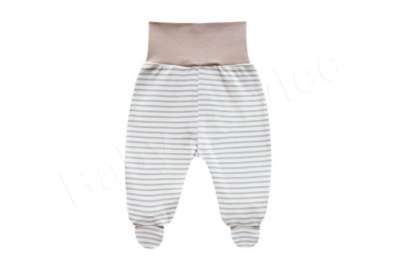 Dojčenské polodupačky bavlna béžový prúžok Baby Service