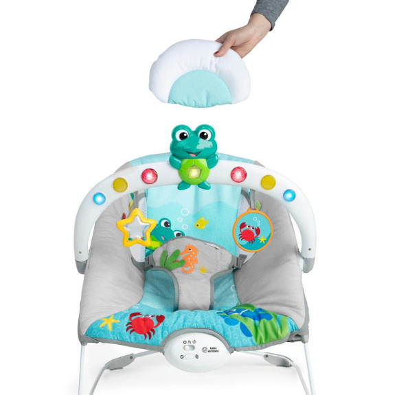 Lehátko hudobné vibračné so svetlami Kick to It Neptune do 9 kg Baby Einstein