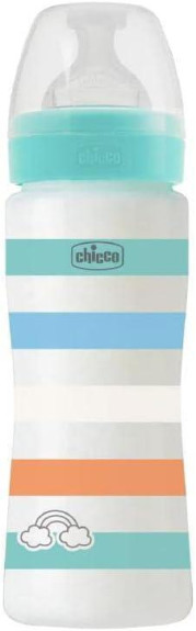 Fľaša dojčenská Well-being silikón 330 ml Chicco