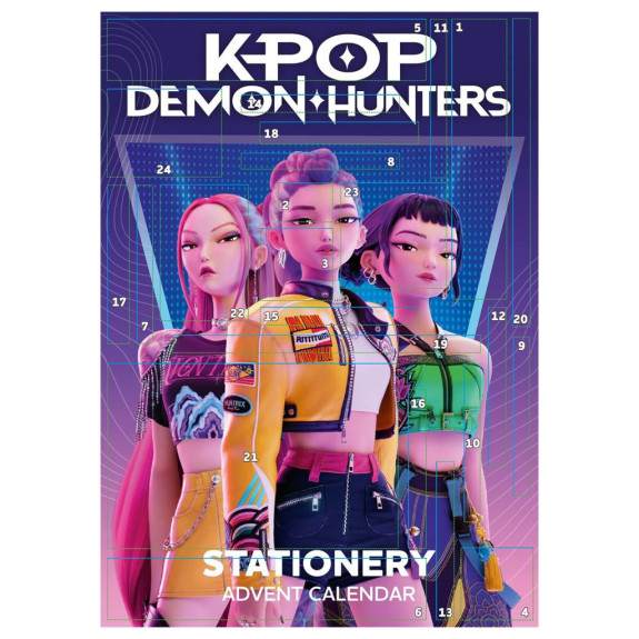 Adventný kalendár V2 papierenský K-pop Demon Hunters