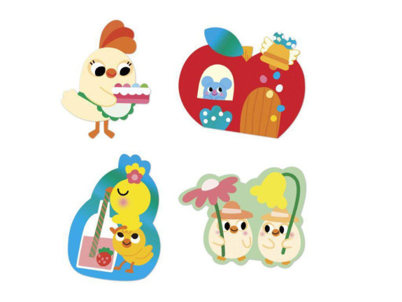 Veľké samolepky Jar 50 ks Stickers Janod