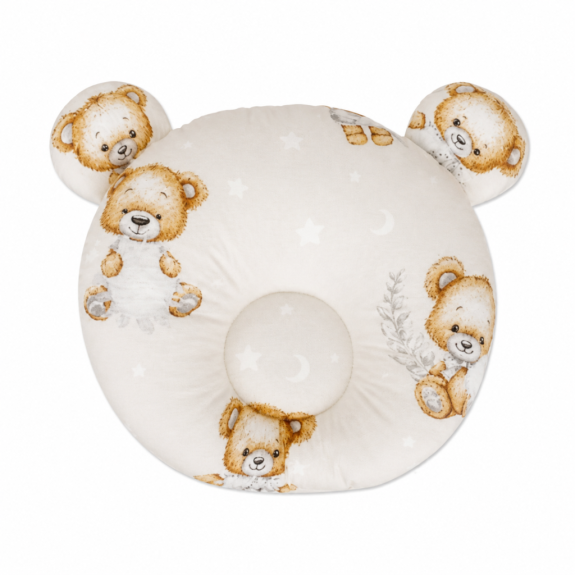 Bavlnený tvarovaný vankúšik Sleepy Teddy Baby Nellys