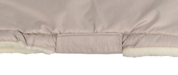 Merino rukávnik na kočík z ovčej/ťavej vlny na zips 30 x 50 cm