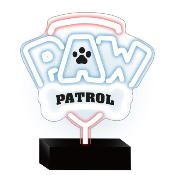 Dekoratívne LED neón na stojane Tlapková patrola - Logo